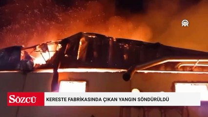 Kereste fabrikasında çıkan yangın söndürüldü