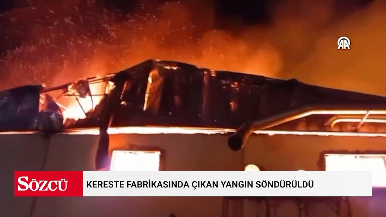 Kereste fabrikasında çıkan yangın söndürüldü