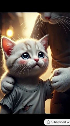 Poor cat hard worke