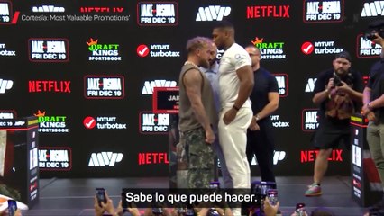 Anthony Joshua calienta a Jake Paul antes de un combate para la historia del boxeo: "Voy a partirle la cara"