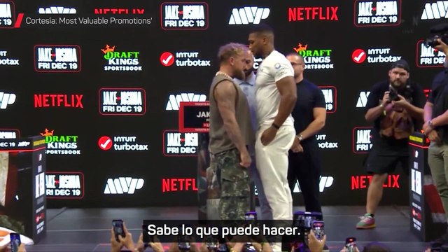 Anthony Joshua calienta a Jake Paul antes de un combate para la historia del boxeo: Voy a partirle la cara