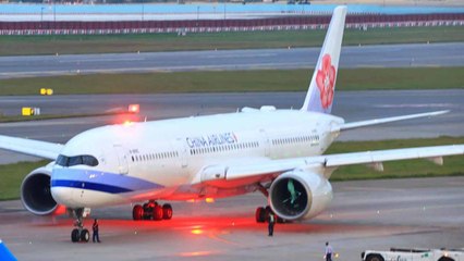 Video shows object being sucked into A350 engine during towing in Taiwan
