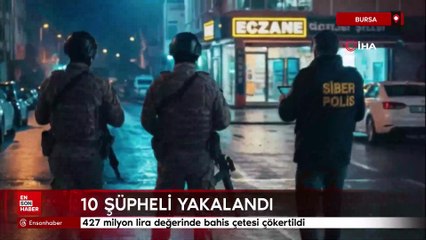 Bursa'da 427 milyon lira değerinde bahis çetesi çökertildi