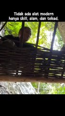 Creating a Hidden Home Beneath a Giant Rock | 100 Days Wilderness Survival