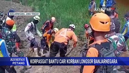 TNI AU Kerahkan Korpaskgat Bantu Pencarian Korban Longsor Banjarnegara | KOMPAS PETANG