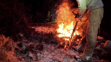3 Days in Arctic Survival Shelter - Solo Bushcraft Camping & Blacksmithing.