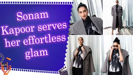 Sonam Kapoor stuns in stylish black and white look as she activates her 'Mama Swag'