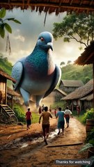 A big pigeon enters the village  True story of the pigeon and the hen Latest Entertainment