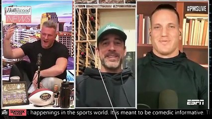 Pat McAfee Apologizes to Jimmy Kimmel Over Aaron Rodgers' Jeffrey Epstein Claim | THR News Video