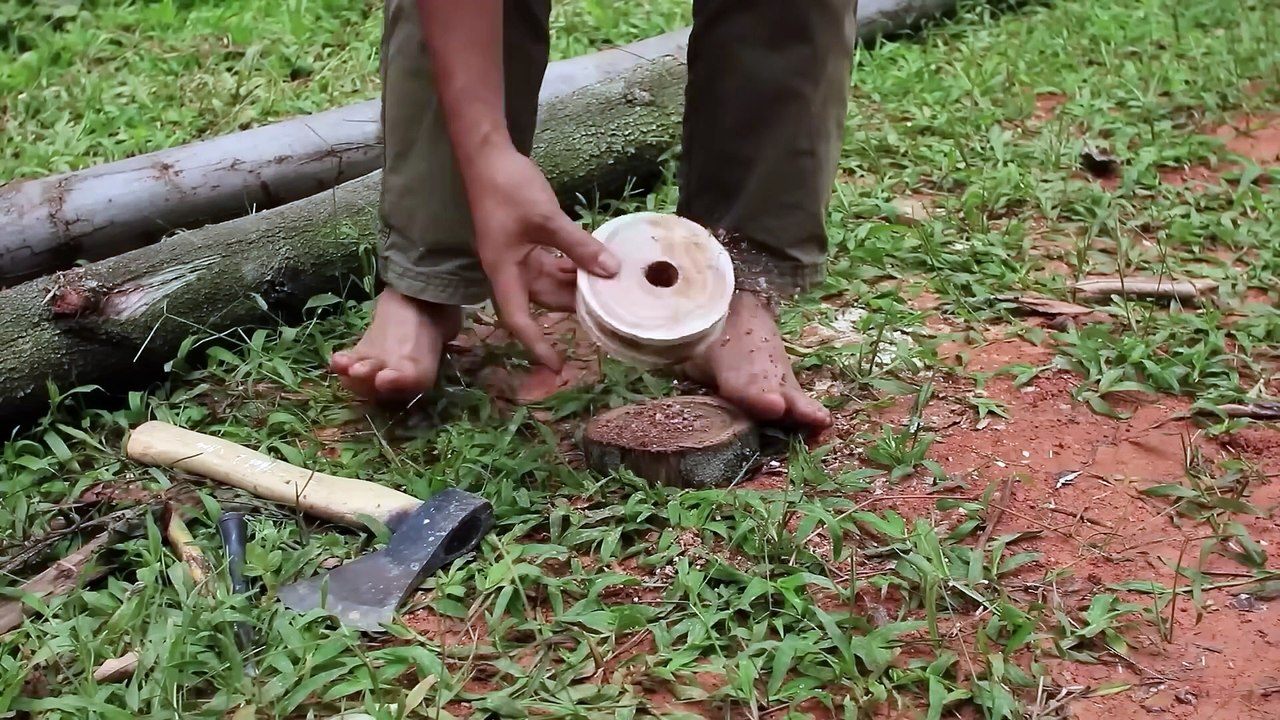 Underground Stone Cave Makeover  Survival Shelter with Fireplace & Wild Cooking - Primitive Technology Idea