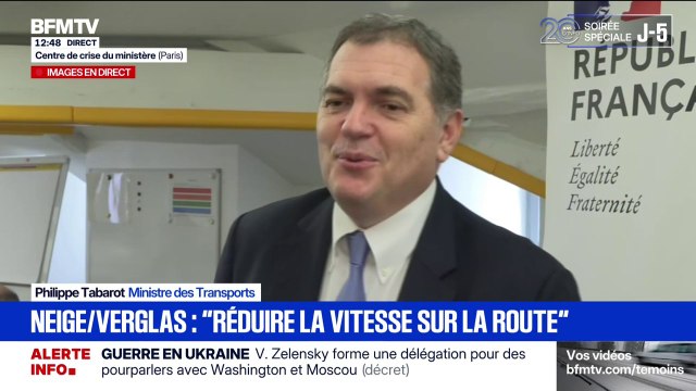 Neige-verglas: Philippe Tabarot, ministre des Transports, appelle à la prudence