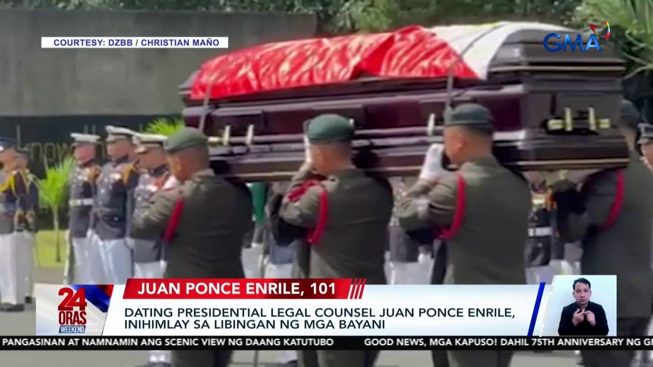 Juan Ponce Enrile, inihimlay sa Libingan ng mga Bayani | 24 Oras Weekend