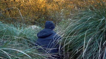 Building wood survival shelter in wildlands - Bushcraft & Campfire grilled meat - Cyprien Outdoor Adventures