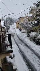 Nevica sulle colline riminesi, qui siamo a Pennabilli