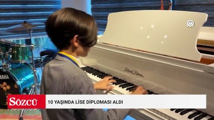 Samsunlu "mutlak kulak" Yusufhan'a 10 yaşında İngiltere'den lise diploması