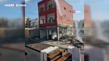 Mersin’de 2 katlı bina titreşimle yıkıldı