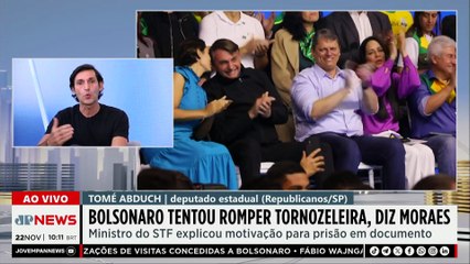 “Mais uma decisão monocrática”, critica Tomé Abduch sobre prisão de Jair Bolsonaro em Brasília