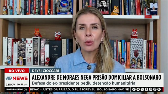 Ministro Alexandre de Moraes nega prisão domiciliar a Jair Bolsonaro