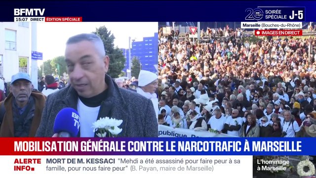 Marche blanche : les Marseillais aux côtés de la famille de Mehdi Kessaci