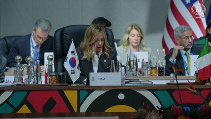 Johannesburg - G20 Sudafrica, l'intervento del Presidente Meloni alla prima sessione di lavoro (22.11.25)
