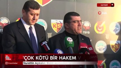 Nurettin Açıkalın: Bizim açımızdan iyi bir sonuç değil