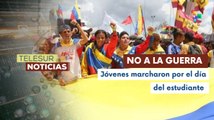 Estudiantes venezolanos reafirman su lucha por la paz