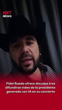 🙏 #FidelRueda salió a aclarar la controversia generada por el video con IA de la presidenta que apareció en su show. El cantante pidió disculpas y reiteró su respeto absoluto hacia ella.