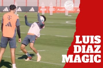 Colombia star Luis Diaz makes magic with the ball during Bayern Munich training