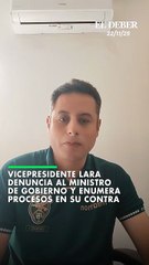 vicepresidente Lara denuncia al ministro de Gobierno y enumera procesos en su contra