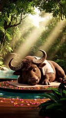 Buffalo Spa Massage Gone Wrong – Funny Rabbit & Buffalo Comedy Video