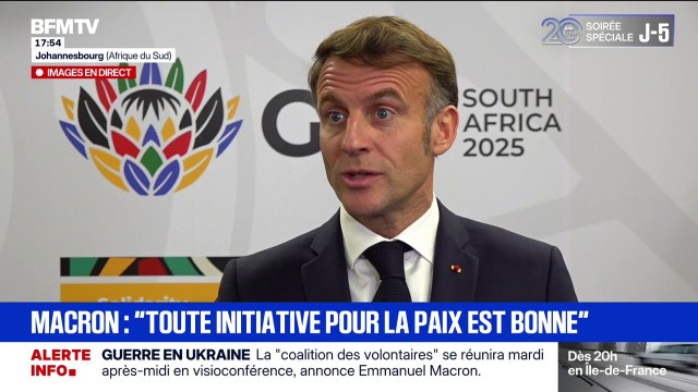 Plan de paix pour l'Ukraine : La tension est avec la Russie [...] c'est la Russie qui depuis mars ne veut pas le cessez-le-feu , déclare Emmanuel Macron