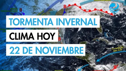 Clima hoy 22 de noviembre: tormenta invernal, frentes fríos, lluvias y posible caída de nieve