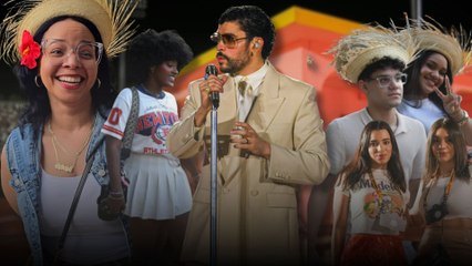 ¡Sombreros, colores y flores! Los fans de Bad Bunny dicen presente