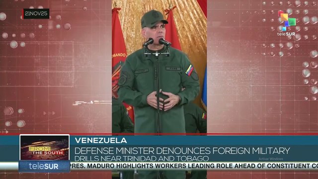 Venezuela, Defense Minister denounces foreign military drills near Trinidad and Tobago