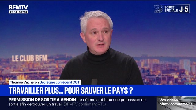 Travailler jusqu'à 12 jours consécutifs légalement: Comme d'habitude, on veut nous faire travailler plus longtemps , dénonce Thomas Vacheron, secrétaire confédéral CGT
