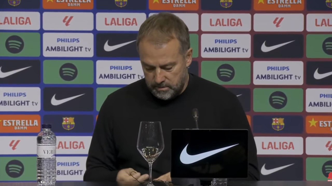 Hansi Flick, press conference after FC Barcelon...