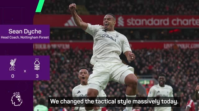 Dyche pleased with 'ugly' Forest win over Liverpool