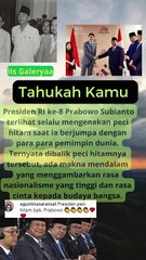 makna PRESIDEN PRABOWO gunakan  PECI HITAM DALAM SETIAP KUNJUNGAN DIPLOMATIK #prabowo#soekarno