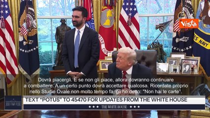 Trump: Zelensky contro piano pace per l'Ucraina? Vi ricordate, gli dissi che non ha le carte