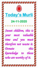 🇲🇰 Essence of Today’s Murli 24 November 2025 English in Male Voice| BRAHMA KUMARIS