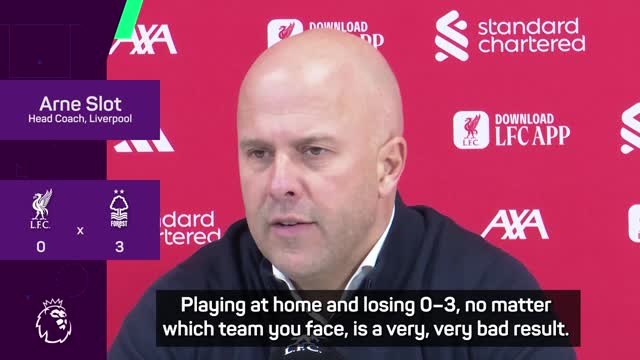 Slot stunned as Liverpool suffer 'very bad' shock home defeat to Forest