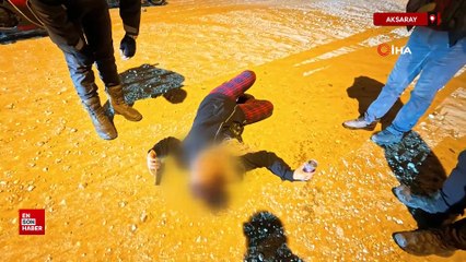 Aksaray'da yerde hareketsiz yatan kadın bekçilere ecel terleri döktürdü