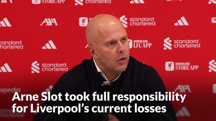 Arne Slot took full responsibility for Liverpool current losses