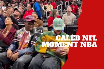 Caleb Williams creates an NFL-style moment inside an NBA arena and Chicago fans lose it