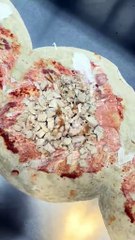 French Tacos Viande Escalope & Cordon Bleu Sauce Blanche & Harissa & Gruyère. #BR3 #tacos #FrenchTacos #eating #halal