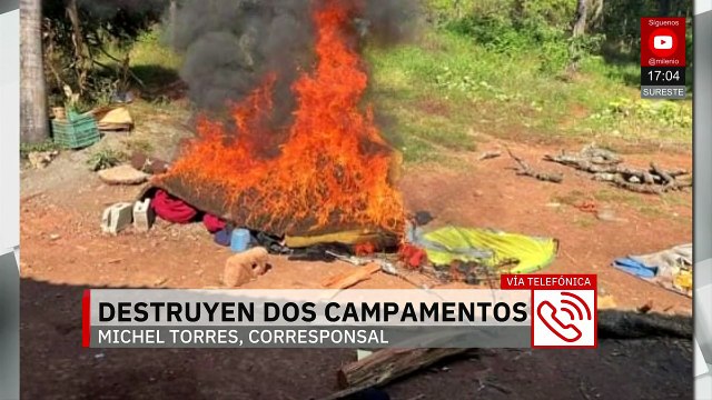 El ejército y la Guardia Civil destruyen dos campamentos clandestinos en Uruapan