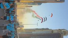 Aerial performances during Dubai Run 2025