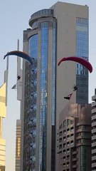 UAE flag in the air at Dubai Run 2025