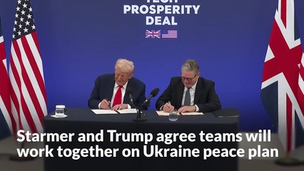 Starmer and Trump agree teams will work together on Ukraine peace plan