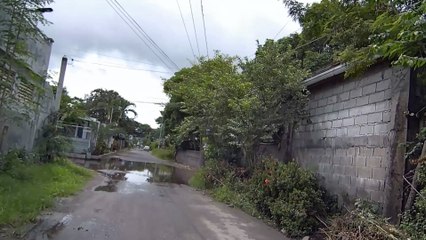 Flooded Street on San Jose Street in San Antonio, Zambales, Philippines